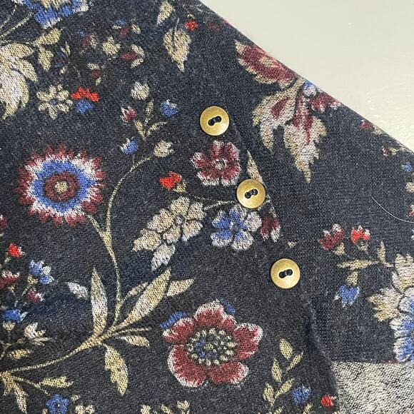 Lane Bryant Tulip-Hem Sweater Tunic Womens Size 14/16 Muted Black Multicolor Top - Picture 6 of 9